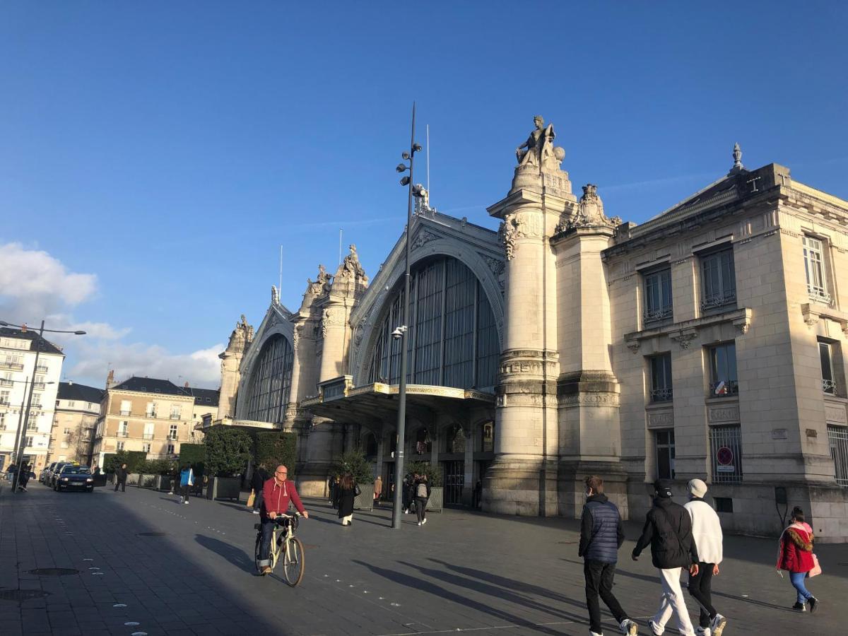 Studio Avec Balcon & Parking Gratuit - Tours Gare Exterior foto